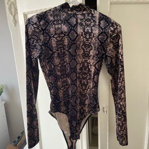 Akira Snakeskin Turtleneck bodysuit